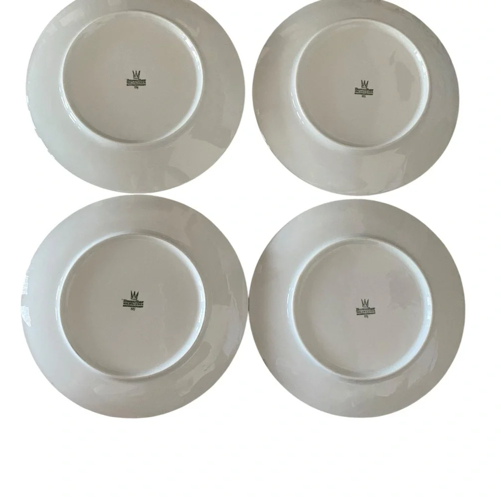 Bareuther Waldsassen Bavaria Botanic Flower berries 142 Salad Plates green trim